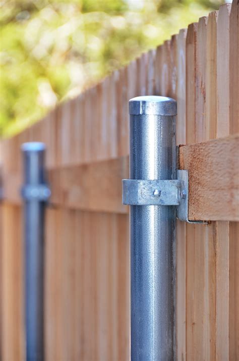 wooden privacy fence metal brackets or not|galvanized fence post brackets.